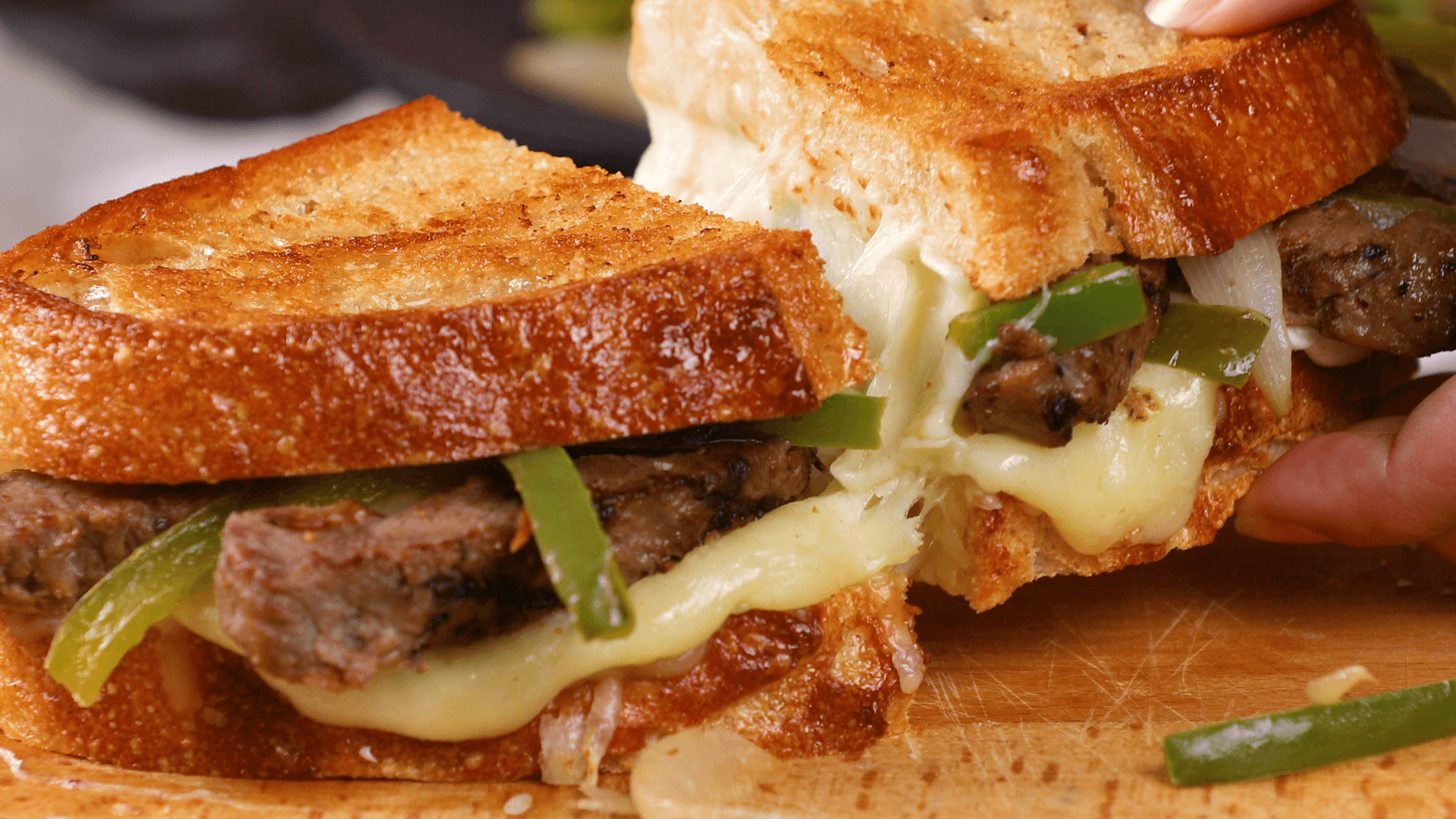 Steak Fajita Grilled Cheese Final Step